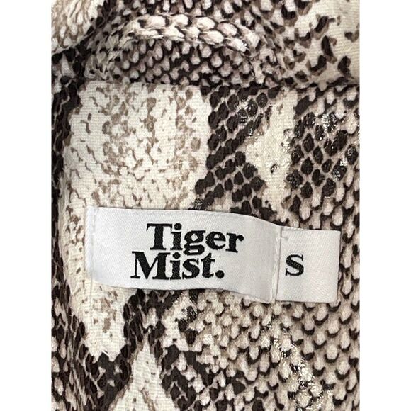 Revolve Tiger Mist Smalll Snake Print Cropped Puffer Jacket Australia Baddie - Picture 8 of 15